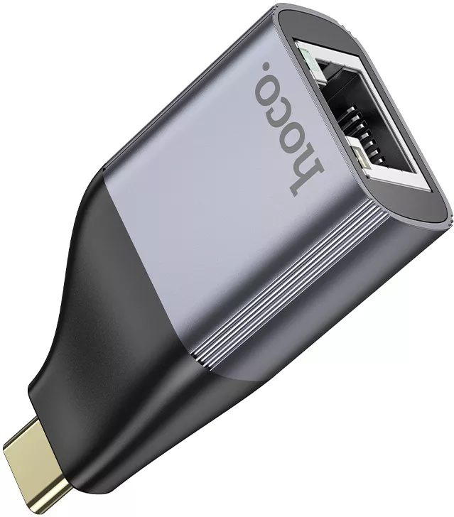 Кабель (шлейф) Hoco UA35 Type-C - RJ45 grey - фото 2