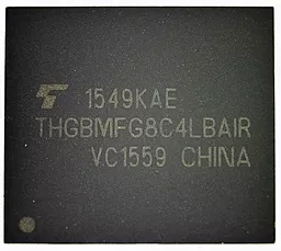Микросхема флеш памяти Toshiba THGBMFG8C4LBAIR, 32GB, BGA-153, Rev. 1.7 (MMC 5.0, MMC 5.01) для Xiaomi Redmi Note 2
