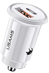 Автомобільний зарядний пристрій з швидкою зарядкою Usams US-CC086 C12 QC4.0 + PD3.0 Fast Charging White