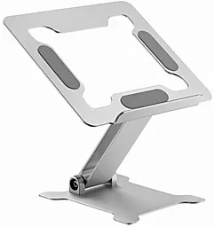 Подставка для ноутбука Gembird NBS-D1-03 Aluminum - фото Подставка для ноутбука Gembird NBS-D1-03 Aluminum