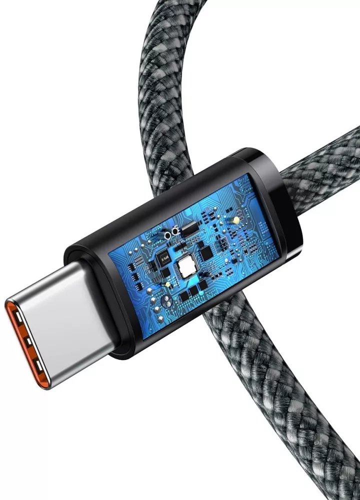 Кабель Baseus Dynamic USB Type-C - Type-C 100w 5a 1м PD cable Gray (CALD000216) - фото 4
