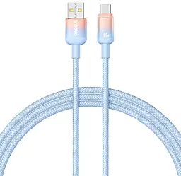 Кабель Baseus Discolor Series USB-A - Type-C 100w 5a 2м cable Sky Blue (P10374903311-01) - фото Кабель Baseus Discolor Series USB-A - Type-C 100w 5a 2м cable Sky Blue (P10374903311-01)