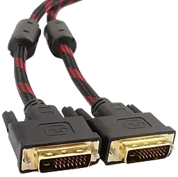 Відеокабель DVI-D (24+1) 1080p 60hz M/M 1m cable black/red 1TOUCH - фото Відеокабель DVI-D (24+1) 1080p 60hz M/M 1m cable black/red 1TOUCH