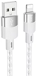 Кабель USB Hoco X99 Crystal Junction 12w 2.4a 1.2m Lightning cable gray