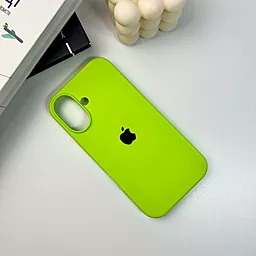 Чохол Silicone Case Full для Apple iPhone 16 Shiny Green - мініатюра 6 Чохол Silicone Case Full для Apple iPhone 16 Shiny Green - мініатюра 6