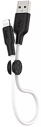 Кабель Hoco X21 Plus Silicone USB-A - Lightning 12w 2.4a 0.25м cable Black/White - мініатюра 4 Кабель Hoco X21 Plus Silicone USB-A - Lightning 12w 2.4a 0.25м cable Black/White - мініатюра 4