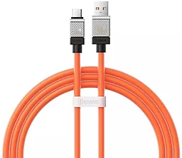 Кабель Baseus CoolPlay Series USB-A - Type-C 100w 5a 2м сable orange (CAKW000707) - фото Кабель Baseus CoolPlay Series USB-A - Type-C 100w 5a 2м сable orange (CAKW000707)