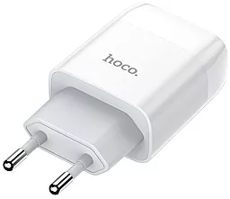 Мережевий зарядний пристрій Hoco C72A Glorious 2.1a home charger white - мініатюра 4 Мережевий зарядний пристрій Hoco C72A Glorious 2.1a home charger white - мініатюра 4