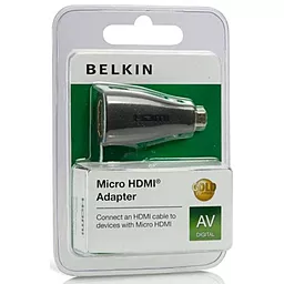 Видео переходник (адаптер) Belkin HDMI AF to HDMI DM (micro) (F3Y043bf) - миниатюра 2