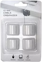 Органайзер для кабеля ExtraDigital CC-966 Cable Clips (4шт) White (KBC1883) - миниатюра 5