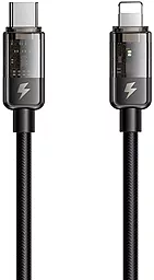 USB PD Кабель McDodo Transparent Auto Power Off CA-3160 36W 3A 1.2M USB Type-C - Lightning Cable Black