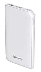 Повербанк ColorWay Soft Touch 10000mAh 18W White (CW-PB100LPE3WT-PD) - фото Повербанк ColorWay Soft Touch 10000mAh 18W White (CW-PB100LPE3WT-PD)
