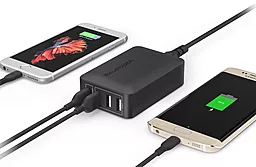 Мережевий зарядний пристрій з швидкою зарядкою RavPower USB Qualcomm Quick Charge 3.0 40W 4-Port Desktop Charging Station Black (RP-PC024) - мініатюра 2