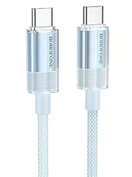 Кабель Borofone BU44 Sincero USB Type-C - Type-C 60w 3a 1.2м PD cable Blue - фото Кабель Borofone BU44 Sincero USB Type-C - Type-C 60w 3a 1.2м PD cable Blue