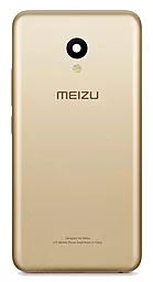 Задняя крышка корпуса Meizu M5 (M611) со стеклом камеры Original Gold - фото Задняя крышка корпуса Meizu M5 (M611) со стеклом камеры Original Gold