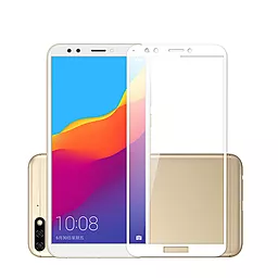 Защитное стекло Mocolo Full Cover Full Glue Huawei Honor Y5 2018, Y5 Prime 2018, Honor 7A White