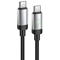 Кабель Hoco X117 Star USB Type-C - Type-C 60w 3a 1м cable PD Black - фото Кабель Hoco X117 Star USB Type-C - Type-C 60w 3a 1м cable PD Black