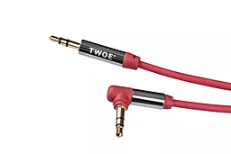 Аудио кабель 2E L-shaped Coiled AUX mini Jack 3.5mm M/M Cable 1.8 м красный