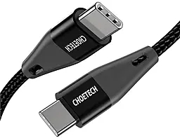 Кабель Choetech USB Type-C - Type-C 100w 5a 1м PD cable Black (XCC-1008)