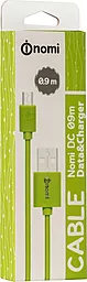 USB Кабель Nomi DC micro USB Cable 0,9m Green - мініатюра 2