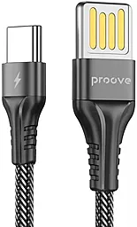 Кабель Proove Double Way Weft USB-A - Type-C 12w 2.4a 1м cable Black - фото Кабель Proove Double Way Weft USB-A - Type-C 12w 2.4a 1м cable Black