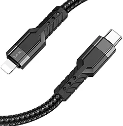 Кабель Hoco U110 USB Type-C - Lightning 20w 3a 1.2м PD сable Black - миниатюра 3 Кабель Hoco U110 USB Type-C - Lightning 20w 3a 1.2м PD сable Black - миниатюра 3