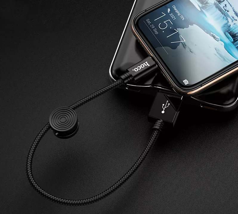 Кабель Hoco X35 Premium Charging USB-A - Type-C 15w 3a 0.25м cable Black - фото 6