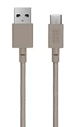 Кабель USB Native Union Belt USB-A to USB Type-C 1.2m Taupe (BELT-KV-AC-TAU) - миниатюра 2