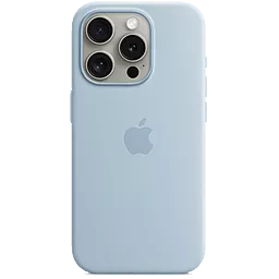 Чехол Silicone Case Full with MagSafe and SplashScreen для Apple iPhone 15 Pro Light Blue - фото Чехол Silicone Case Full with MagSafe and SplashScreen для Apple iPhone 15 Pro Light Blue