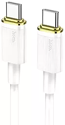 Уцінений кабель Hoco U109 USB Type-C - Type-C 100w 5a 1.2м PD cable White - фото Уцінений кабель Hoco U109 USB Type-C - Type-C 100w 5a 1.2м PD cable White