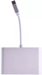 Видеокабель Upex USB Type-C — HDMI/VGA/AUX Silver (UP10112) - миниатюра 3