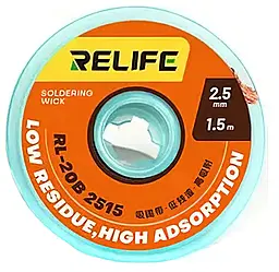 Лента-оплетка (для снятия припоя) Relife RL-20B 2515 2.5 мм / 1.5 м 5 шт. на катушке