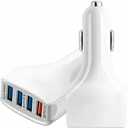 Автомобильное зарядное устройство с быстрой зарядкой XoKo 35w QC3.0 4xUSB-A ports car charger white (CQC-400-WH) - фото Автомобильное зарядное устройство с быстрой зарядкой XoKo 35w QC3.0 4xUSB-A ports car charger white (CQC-400-WH)