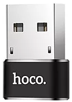Адаптер-перехідник Hoco UA6 с USB-A - USB-C M/F Black