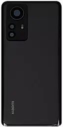 Задняя крышка корпуса Xiaomi 12 Pro со стеклом камеры (матовая) Black - фото Задняя крышка корпуса Xiaomi 12 Pro со стеклом камеры (матовая) Black