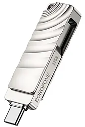 Флешка Borofone BUD3 USB3.0 Type C 32GB Silver - фото Флешка Borofone BUD3 USB3.0 Type C 32GB Silver