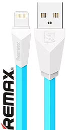 Кабель Remax Alien USB-A - Lightning 12w 2.4a 1м cable White/Blue (RC-30i) - фото Кабель Remax Alien USB-A - Lightning 12w 2.4a 1м cable White/Blue (RC-30i)
