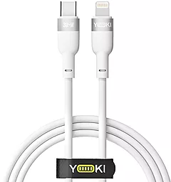 Кабель Yoki YK-SI50 SILICONE USB Type-C - Lightning 30w 3a 1.2м PD сable White - фото Кабель Yoki YK-SI50 SILICONE USB Type-C - Lightning 30w 3a 1.2м PD сable White