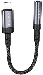 Аудіо-перехідник Borofone BV24 M-F Lightning -> AUX 3.5 mm gray - фото Аудіо-перехідник Borofone BV24 M-F Lightning -> AUX 3.5 mm gray