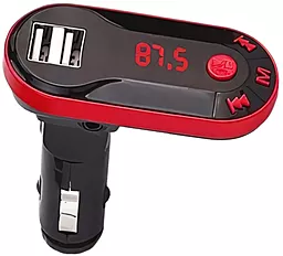Автомобильное зарядное устройство с FM-модулятором EasyLife I9BT 2.1a 2xUSB-A ports car charger red