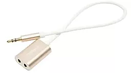 Аудио разветвитель Remax RL-S20 Aux minu Jack M/2xF Cable 0.15 м gold (2000700007109) - фото Аудио разветвитель Remax RL-S20 Aux minu Jack M/2xF Cable 0.15 м gold (2000700007109)