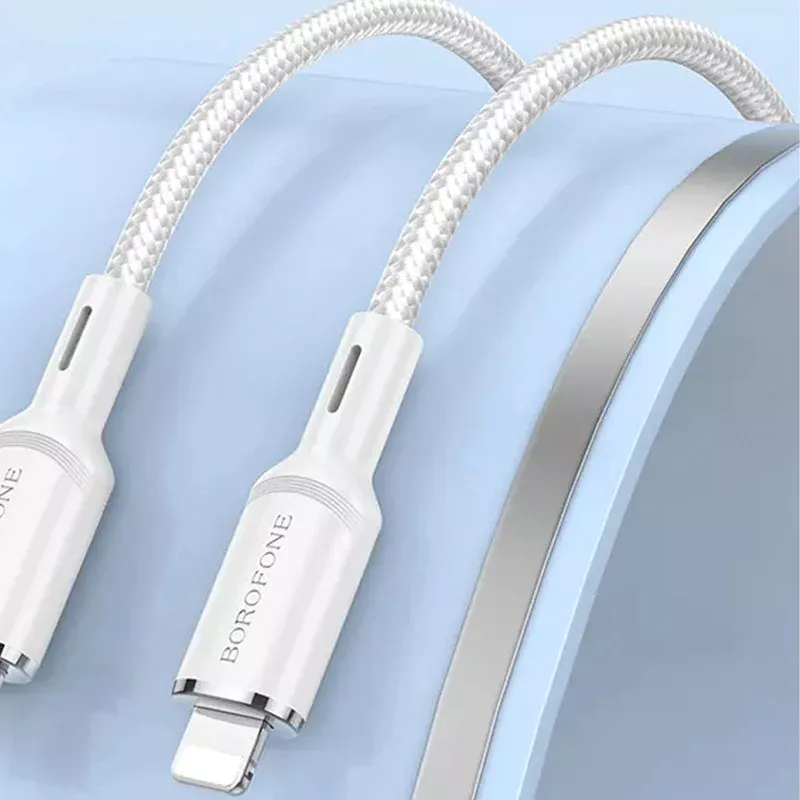Кабель Borofone BX90 Cyber USB-A - Type-C 15w 3a 1м cable White - фото 2