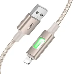Кабель Hoco U144 USB-A - Lightning 12w 2.4a 1.2м cable Gold - миниатюра 3 Кабель Hoco U144 USB-A - Lightning 12w 2.4a 1.2м cable Gold - миниатюра 3