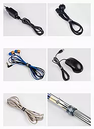 Органайзер для кабелей Essager Cable Organizer Earphone Cord Management Holder Clip 30 шт Black (EXD-KBD01) - миниатюра 2