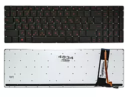 Клавіатура для ноутбуку Asus ROG G550JK N550JA N550JK N750JK R522JK R552LF R750JK Q550JA Q550JK Q550JV Q550JX Q550LF Прямий Enter підсвітка NSK-UPM0R чорна
