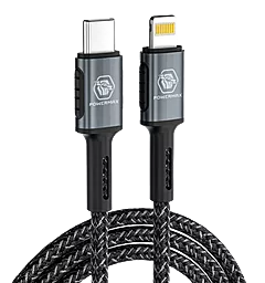 Мережевий зарядний пристрій Powermax PrimeGaN Bravo 33W PD/QC + USB C-Lightning cable black - мініатюра 3