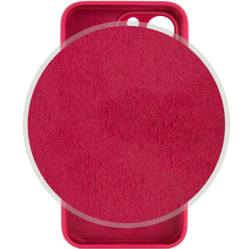 Чехол Silicone Case Full Camera для Apple iPhone 14 Pro Rose Red - фото 3
