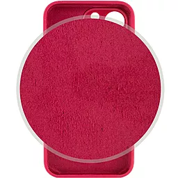 Чехол Silicone Case Full Camera для Apple iPhone 14 Pro Rose Red - миниатюра 3