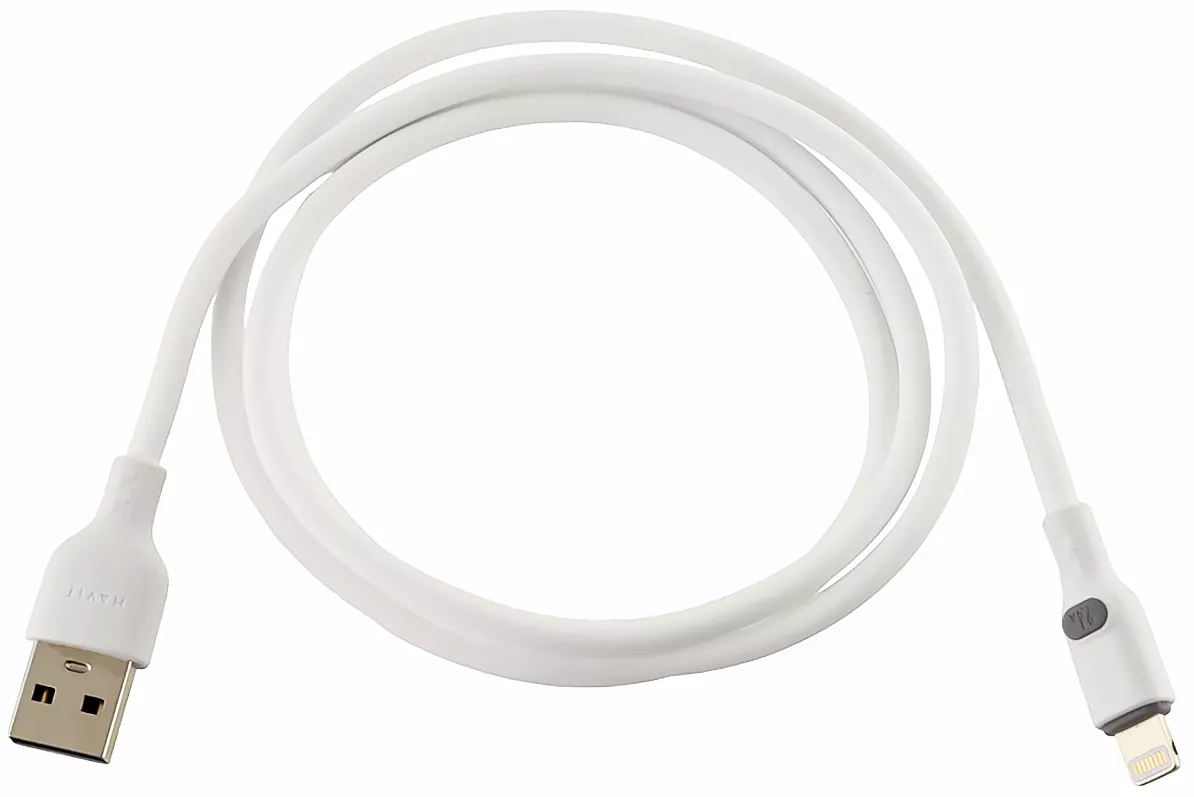 Кабель Havit HV-CB6283 USB-A - Lightning 12w 2.4a 1м cable White - фото 2