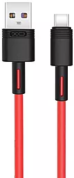 Кабель XO NB-Q166 Quick Charge USB-A - Type-C 25w 5a 1м cable Red - фото Кабель XO NB-Q166 Quick Charge USB-A - Type-C 25w 5a 1м cable Red